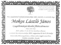 Gyászhír Mokos László János